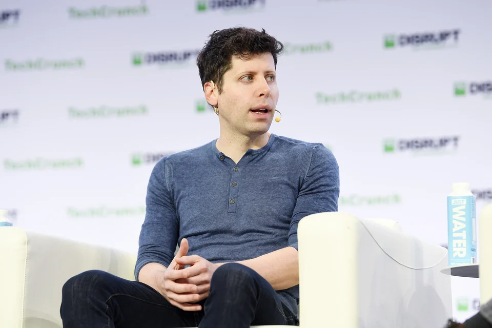 Sam Altman sur scène à TechCrunch Disrupt San Francisco en 2019