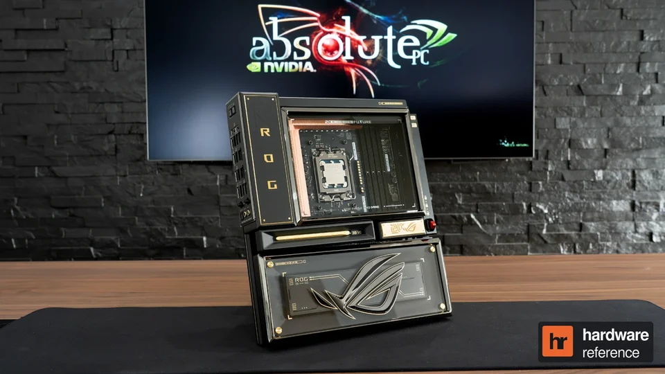 La Crosshair X870E Edition 20 et ses grands écrans.
